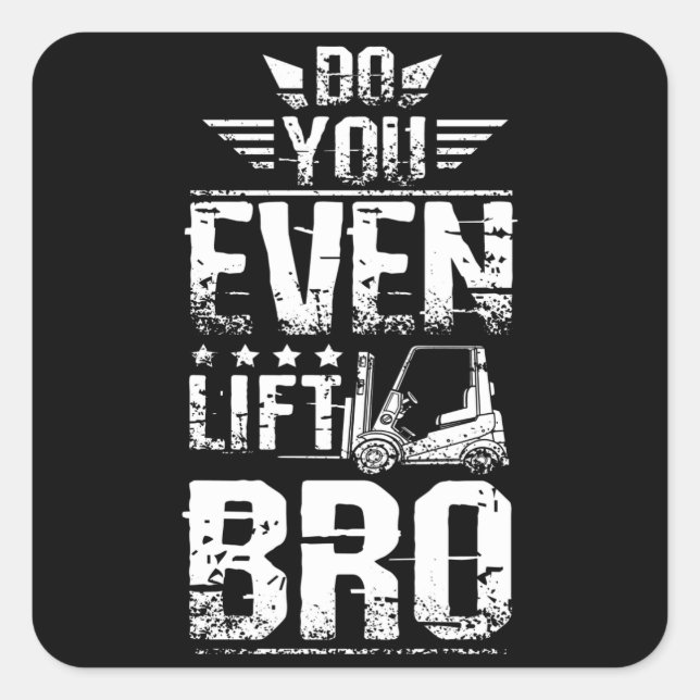 Sticker Carré Remorque Vous Soulevez Même Bro (Devant)