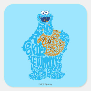 Sticker Carré Remplissage du Motif de monstre de cookies