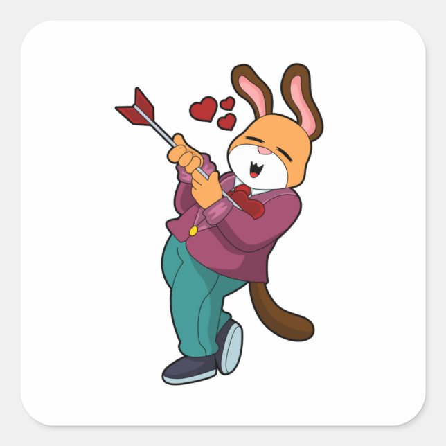 Sticker Carré Renard marié en costume (Devant)