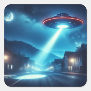 Sticker Carré Rencontre de minuit : L'Arrivée