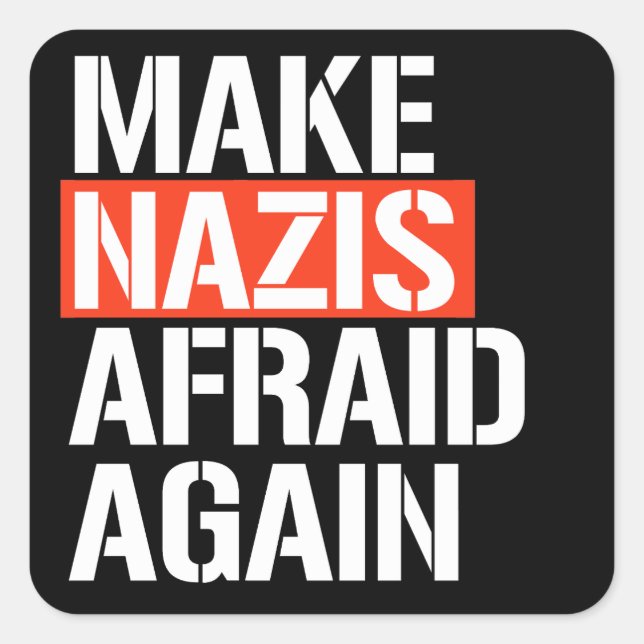Sticker Carré Rendre la peur aux NZS (Devant)
