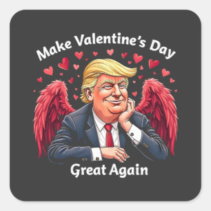 Sticker Carré Rendre la Saint-Valentin grande aux amateurs de Tr