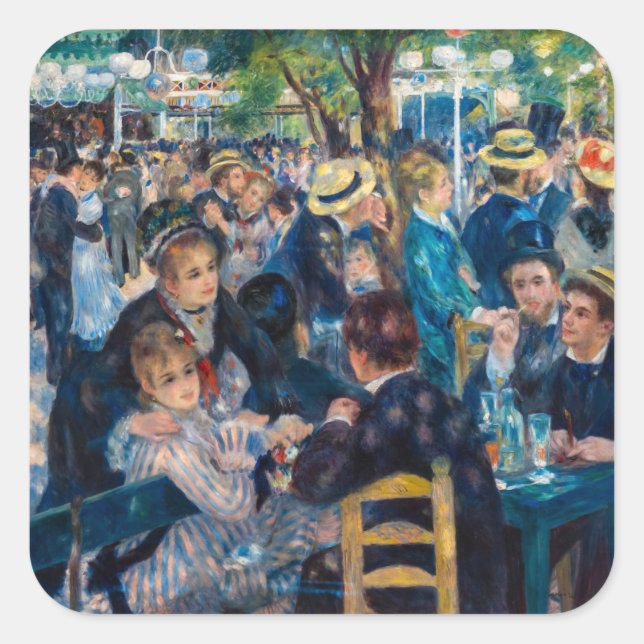 Sticker Carré Renoir - Danse au Moulin de la Galette (Devant)