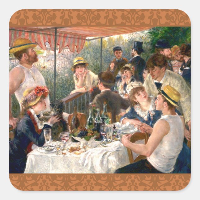 Sticker Carré Renoir French Luncheon Booking Party (Devant)