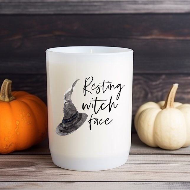 Sticker Carré Repose du visage de la sorcière | Bonne Halloween  (Créateur téléchargé)