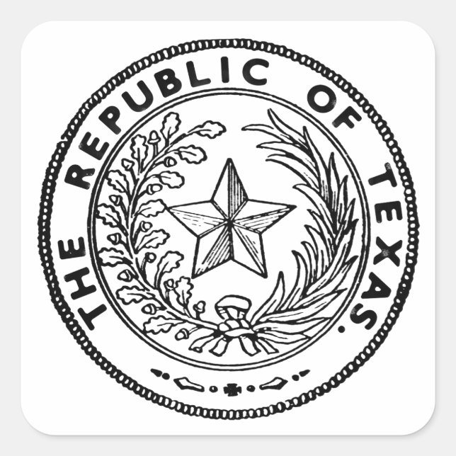 Sticker Carré République sécessionniste du Texas (Devant)