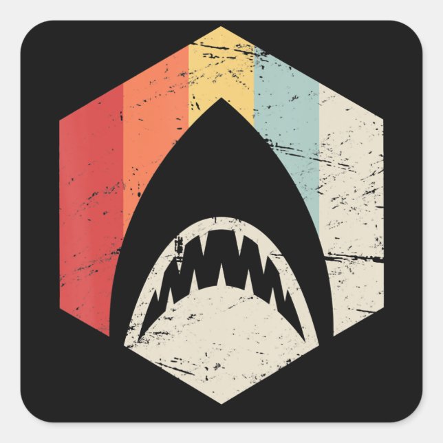 Sticker Carré Requin des Grands Lacs Gratuit non salé Cadeau du  (Devant)