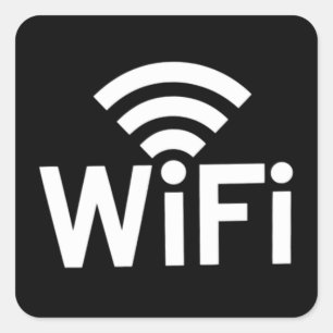 Sticker Carré Réseau Wi-Fi