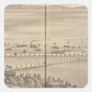 Sticker Carré Résidence de roseaux, Atterrissage des chevaliers