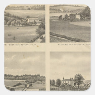 Sticker Carré Résidences du comté d'Augusta