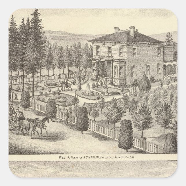 Sticker Carré Résidences, fermes de Marlin, Finigan (Devant)