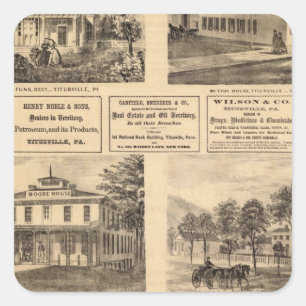 Sticker Carré Résidences, hôtels, Titusville, Franklin