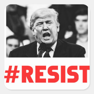 STICKER CARRÉ RÉSISTER À TRUMP