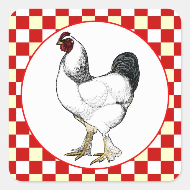 Sticker Carré Restaurant de poulet au rôti de Brahma Light (Devant)