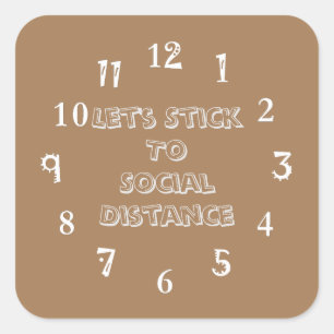 Sticker Carré Restez en sécurité Aidez à arrêter la propagation