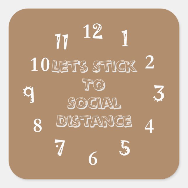 Sticker Carré Restez en sécurité Aidez à arrêter la propagation  (Devant)