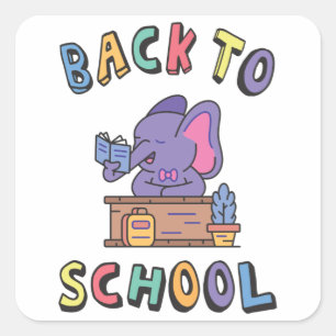 Sticker Carré Retour à l'école