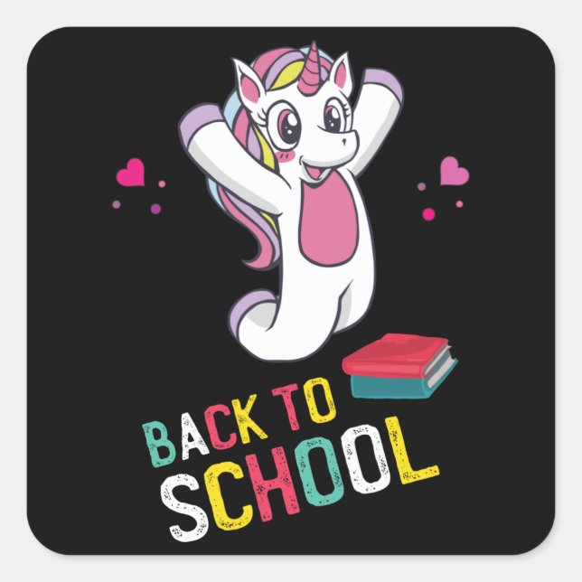 Sticker Carré Retour à l'école (Devant)