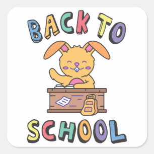 Sticker Carré Retour à l'école