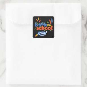 Sticker Carré Retour À L'École