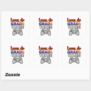 Sticker Carré Retour à l'école Niveau supérieur 3e année