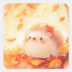 Sticker Carré Retraite d'Automne du Hérisson