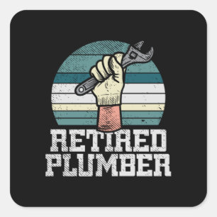 Sticker Carré Retraite Plumber Pension