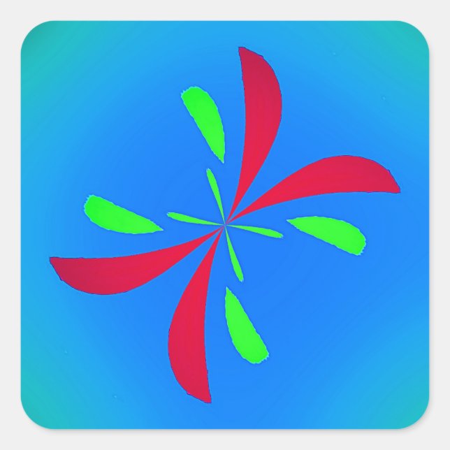 Sticker Carré Retro Butterfly  (Devant)