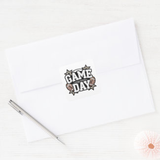 Sticker Carré Retro Football Game Day