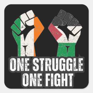 Sticker Carré Rétro Irlande Palestine Solidarité Première révolu