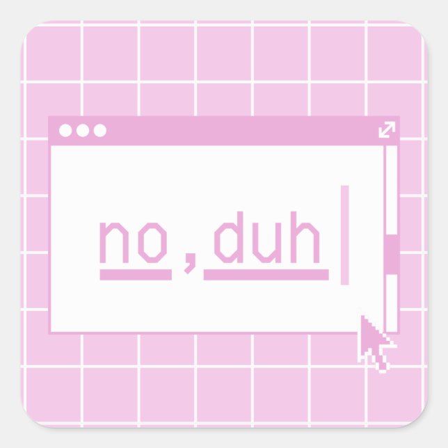 Sticker Carré Rétro Pixel 80 Années Sans Blague (Devant)