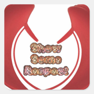 Sticker Carré Retro Red Hakuna Matata Les cadeaux montrent un ce