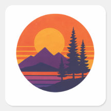 Retro Sunset Nature Vibes | Vintage 80s Aesthetic