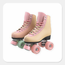 Rétro Vintage Années 70 Patins à Roulettes Pastel