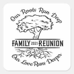 Sticker Carré Retrouvailles Familiales 2021 Nos Racines Courez D