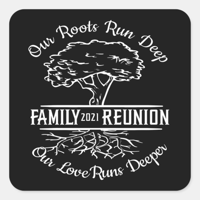 Sticker Carré Retrouvailles familiales 2021 Racines cardiaques d (Devant)