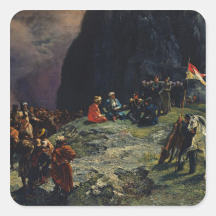 Sticker Carré Réunion de Gen.Kluke von Klugenau et d'Imam