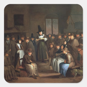 Sticker Carré Réunion de quakers