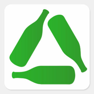 Sticker Carré Réutilisez les bouteilles