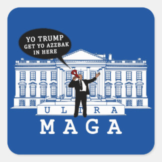 Sticker Carré Revenez à Trump 2024 | Whitehouse ULTRA MAGA