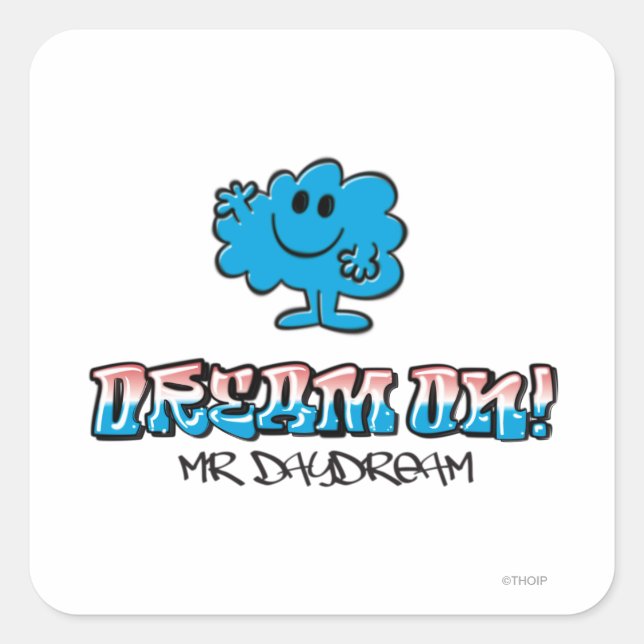 Sticker Carré Rêvez Avec M. Daydream (Devant)