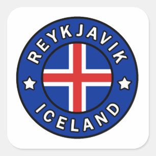 Sticker Carré Reykjavik Islande