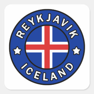Sticker Carré Reykjavik Islande