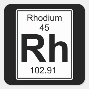 Sticker Carré Rh - Rhodium