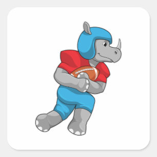 Sticker Carré Rhino de football