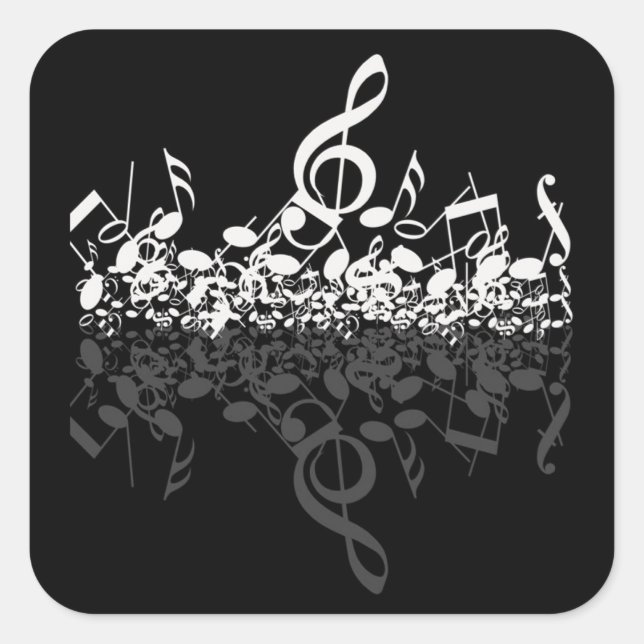 Sticker Carré Rien D'Autre Que Les Amateurs De Musique Treble No (Devant)
