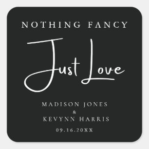 Sticker Carré Rien de fantaisiste, juste un amour minimaliste et
