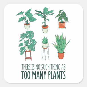 Sticker Carré Rien de tel que trop de cadeaux Plante