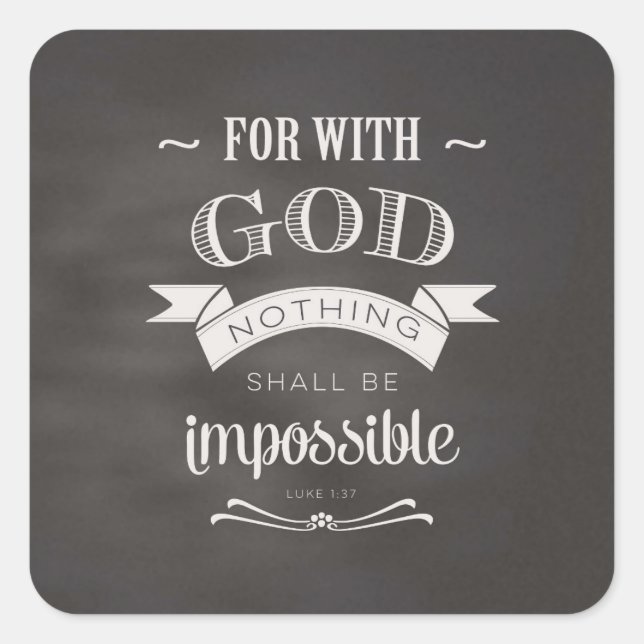 Sticker Carré Rien N'Est Impossible (Devant)