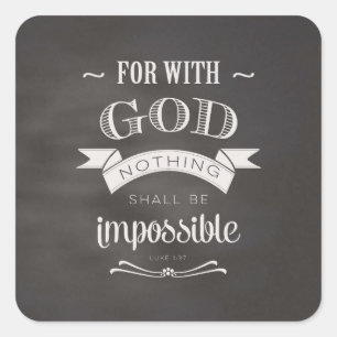 Sticker Carré Rien N'Est Impossible